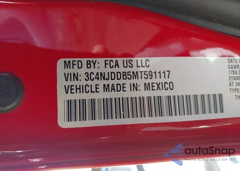 2021 Jeep Compass Trailhawk 4X4 из США, поврежденный, VIN 3C4NJDDB5MT591117